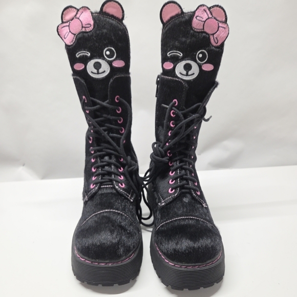 Sugar Thrillz Shoes - Sugar Thrillz Dollskill Best Furrends Womens 10 Teddy Bear Platform Combat Boots